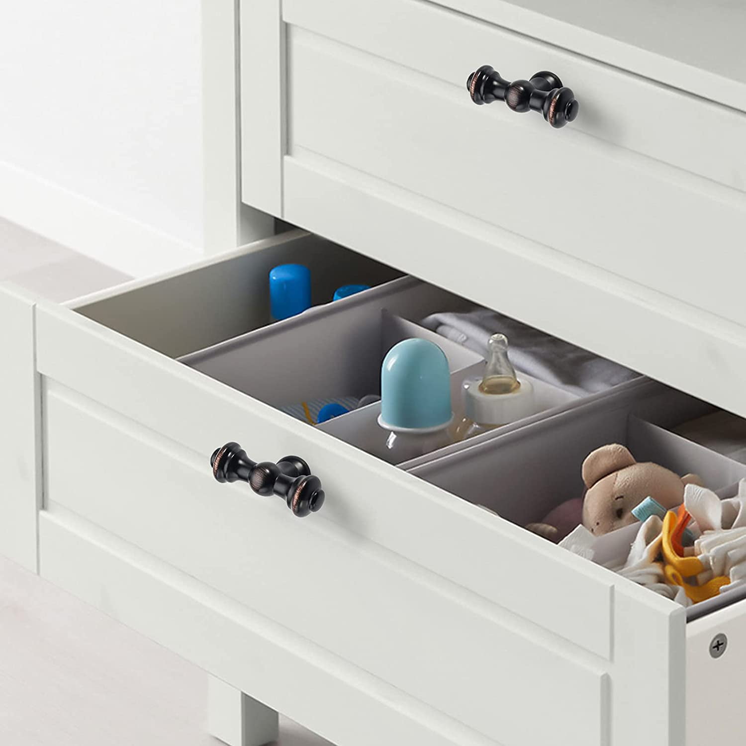 6 Pack Oil Rubbed  Kitchen Cabinet Knobs Dresser Knobs Drawer Knob Cabinet Hardware Zinc Knob for Dresser Drawers