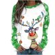 thumbnail image 1 of Sudaderas de Cuello Redondo de Navidad Para Mujer Imprimir Blusa Informal de Manga Larga Tops Odeerbi ODB207149, 1 of 4