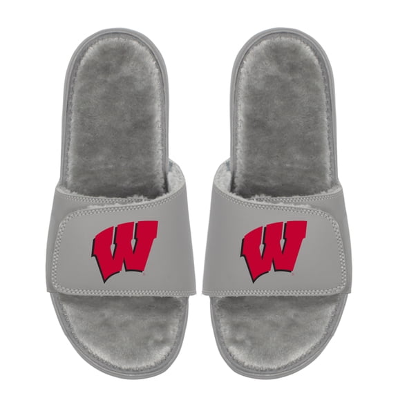 Unisex ISlide Wisconsin Badgers Logo Fur Slide Sandals