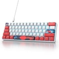 thumbnail image 1 of Ussixchare Teclado Mecánico para Juegos con Cable de 61 Teclas y Switch Rojo, 1 of 7