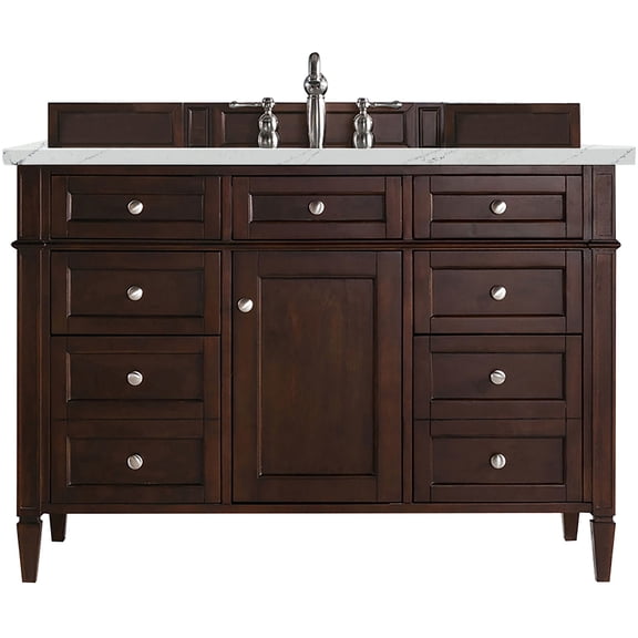 James Martin Vanities 650-V48-BNM-FENC Brittany 48" Free Standing Single Basin Poplar Wood