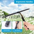 thumbnail image 6 of 12 Inch Squeegee for Shower Glass, Black Shower Squeegee with Adhesive Hooks Heavy Duty, Non-Slip Long Handle, Spare Blade, All-Purpose Squeegee Cleaning for Bathroom Doors Car Window, 6 of 16