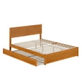 thumbnail image 2 of AFI Lylah Queen Wood Platform Bed with Panel Footboard and Twin XL Trundle, Light Toffee, 2 of 16