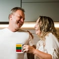 thumbnail image 3 of 3drose, Flag of Lithuania - Lithuanian Yellow Green Red Horizontal Stripes - Europe - European Country World, 11oz Two-tone Black Mug, 3 of 6