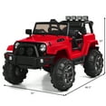 thumbnail image 3 of Costway 12V Kids Ride On Truck Car w/ Remote Control MP3 Music LED Lights Red, 3 of 9