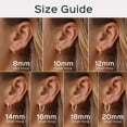 thumbnail image 6 of ChicSilver Small Gold Plated Huggie Earrings Hypoallergenic Earrings for Women Gold Plated Hoop Earring for Sensitive Ears 16MM, 6 of 10