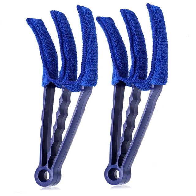 Blind Cleaner Tools, Multiple Uses Blind Cleaner, Microfiber Duster for Blinds, 2 PCS Clean Blinds, Window Blinds Cleaner, for Blinds, Shutters, Shades, Air Conditioner Vents Etc. Blue
