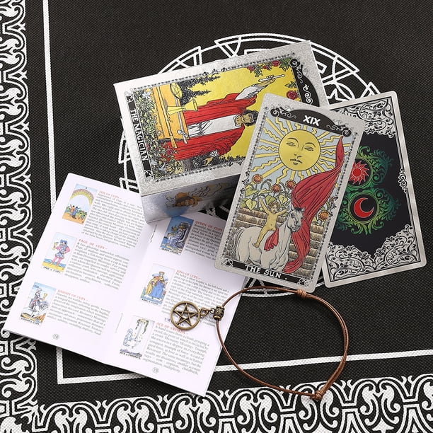Tarjetas de tarot de plástico de sellado en caliente, juguetes de cartas de juego de mesa al por mayor populares clásicos Waite 78