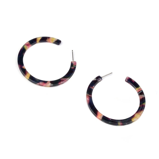Qarigey Pendientes de gota Círculo Accesorios populares Acrílico Declaración Pendiente Regalo de aniversario diario Gancho para la oreja Ropa, zapatos y accesorios Miscelánea Azul Qarigey AP010391-01
