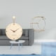 thumbnail image 2 of Reloj de pared,Reloj de pared decorativo para sala de estar,silencioso,Reloj de pared de madera con decoración moderna,Estante de almacenamiento de pared,Estantería colgante de pared de metal, 2 of 8