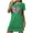 Green, variant on Jamicy Sleepwear Dresses Polyester Soft Fashion Short Nightdress Chest Printed Round Neck Short Sleeve Short Nightdress for Women