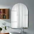 thumbnail image 3 of TEHOME Brushed Nickel Arched Bathroom Mirror, 24x36 inches, Metal Frame Wall, 3 of 7