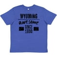 thumbnail image 3 of Inktastic Wyoming Awesome Since 1890 Youth T-Shirt, 3 of 5