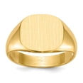 thumbnail image 1 of Solid 14k Yellow Gold Men's Engravable Signet Ring (12.5mm) - Size 8, 1 of 5