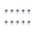 thumbnail image 2 of Nail Rhinestones Flat-Bottom Multi-faceted Sides DIY Handcraft Excellent Gloss Manicure Crystal Different Styles Mobile Phone Sky Purple AB, 2 of 6