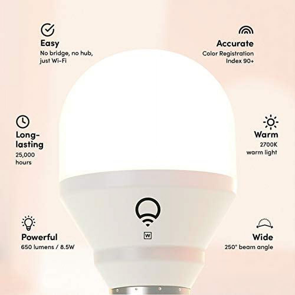 LIFX 50-Watt Equivalent A19 Smart Wi-Fi E26 LED Light Bulb