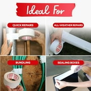 XFasten Super Strong Duct Tape, White, 3 x 30 Yards, Waterproof Duct Tape for Outdoor, Indoor, School and Industrial Use