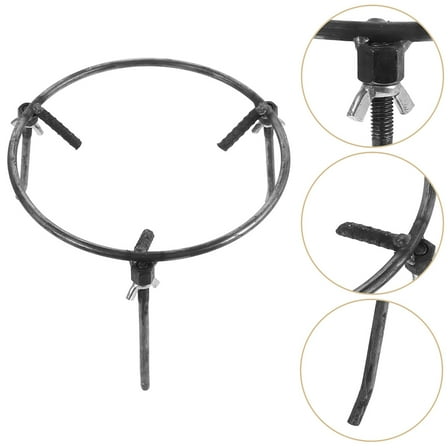 OUNONA Small Camping Pans Tripod Open Fire Cooking Stand 1 Set Camping Accessories BBQ Fire Pit