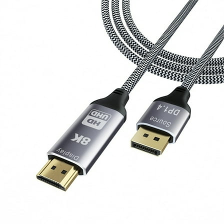 DisplayPort 1.4 To HDMI 2.1 Adapter Cable 8K@30Hz High Speed Adapter For TV, Monitor, Gaming