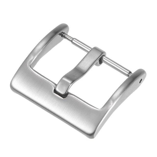 Unique Bargains Watch Brushed Stainless Steel Broadside Type Buckle, for 18mm Width Watch Bands