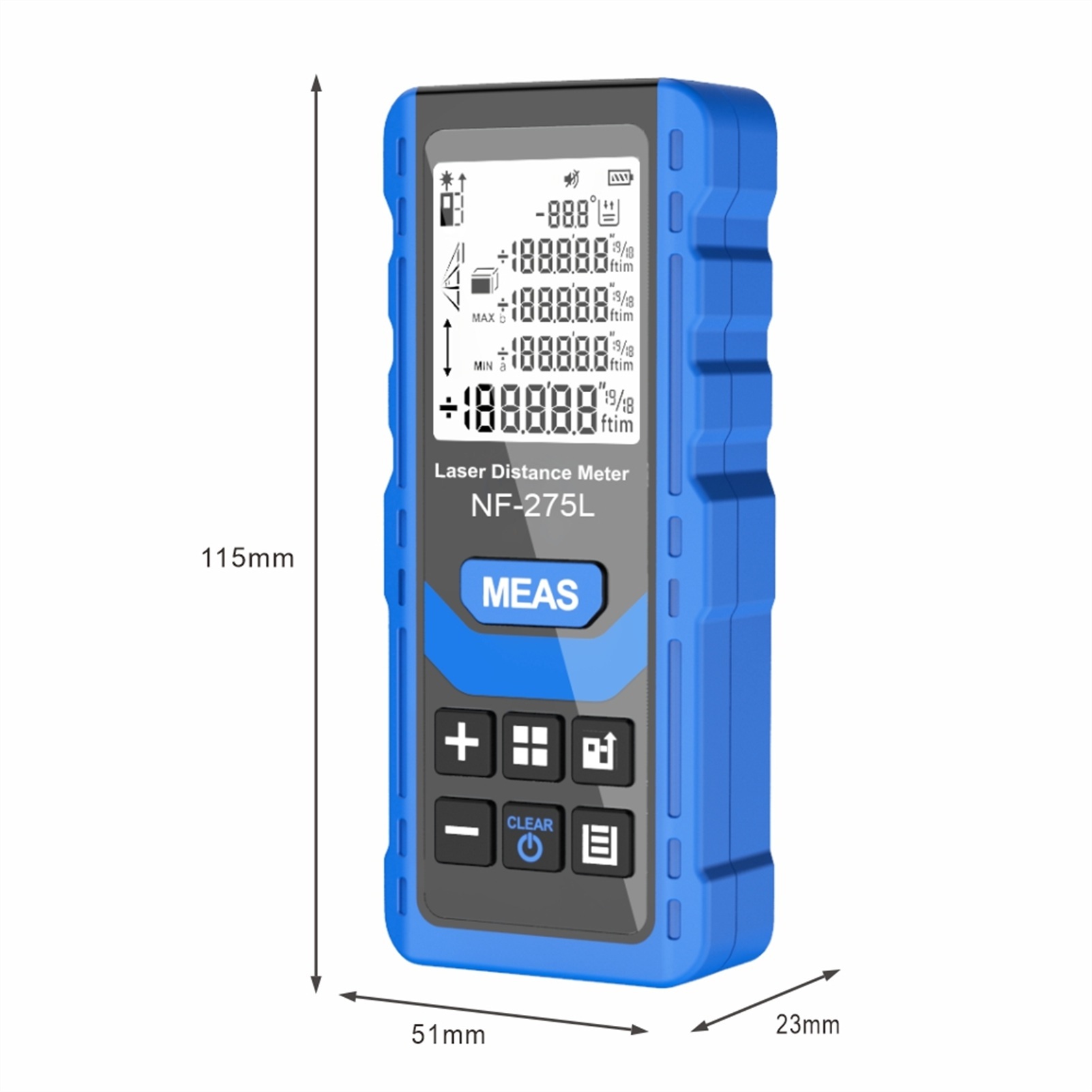 NF-275L Distance Meter 60-120M Rangefinder Tape Range Finder Electronic Level Test Instrument Digital Meter ,Fast Responses