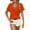 Orange-short sleeve shirts for women, variant on RongHuan Women's Knit Tops V Neck Button Up Blouse Casual Short Sleeve Henley Shirt Lightweight Soft Solid Color Tee