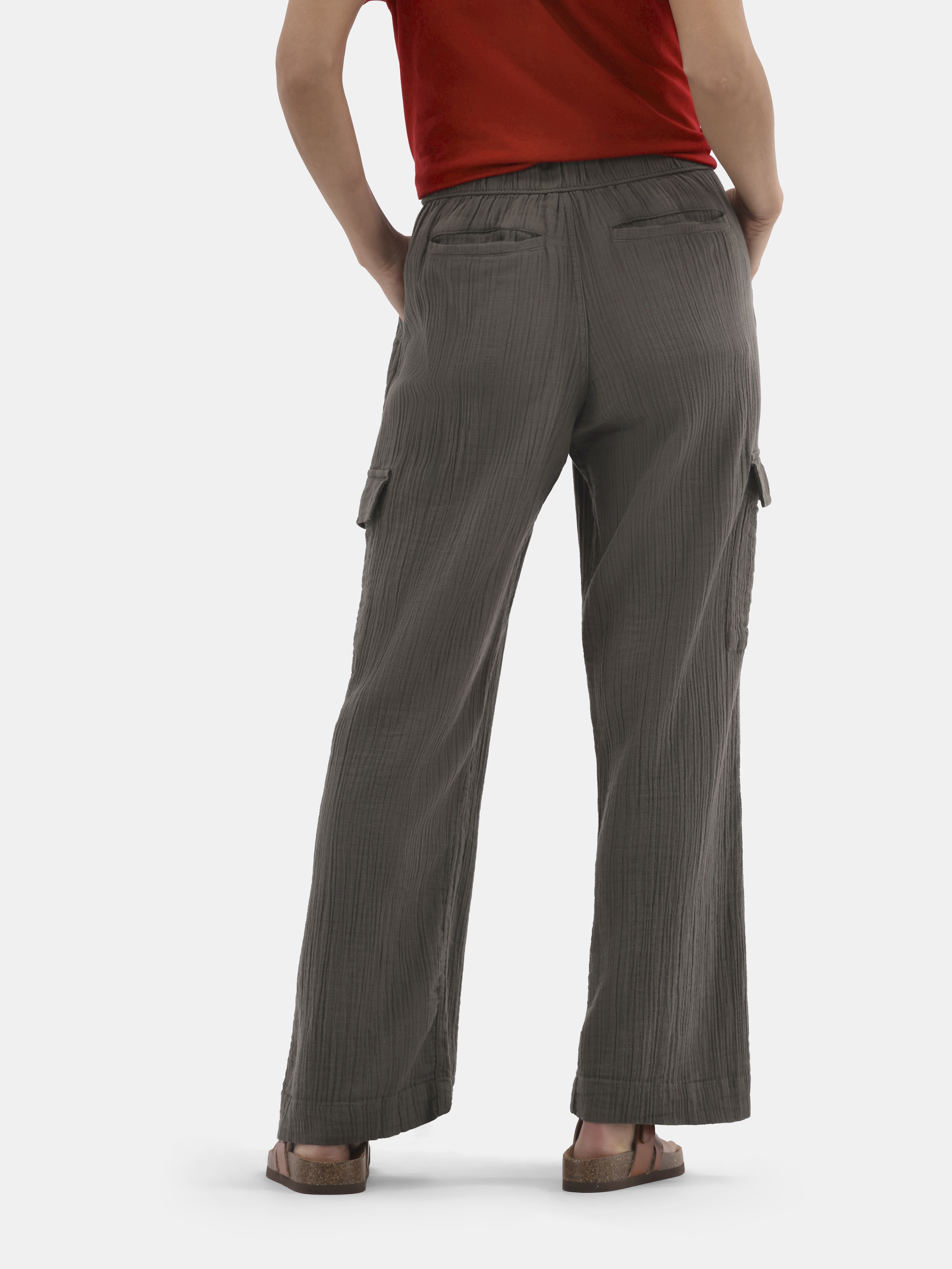 Time and Tru Women's and Women's Plus Cotton Double Cloth Cargo Pants, Sizes XS-4X