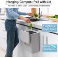 thumbnail image 2 of Easy Install Hanging Small Trash Can, Non Smelling Fruit Fly Free Wall Mount Under Sink Compost Bin for Kitchen, Space Saving Odorless Storage, 2 of 7