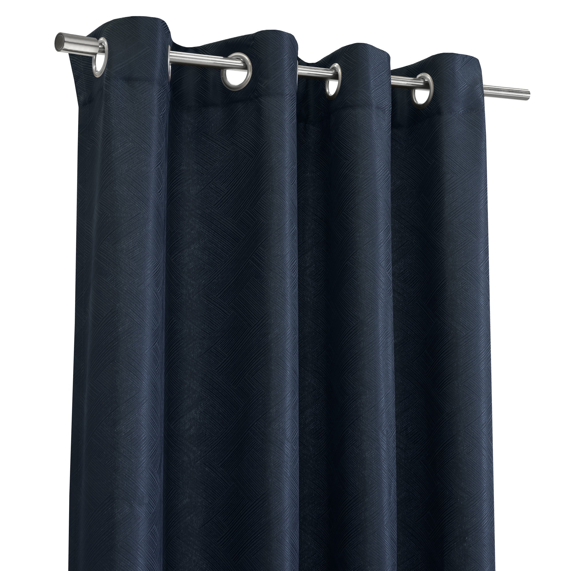 Loft Living Amora Light Filtering Grommet Indoor Curtain 52 x 63 in Navy