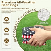 Professional Cornhole Board Set 4x2 Regulation Size Cornhole Set with No Bounce & 8 Bean Bags Corn Hole Boards Bean Toss Game for Adults Outdoor Lawn Outside Backyard Games