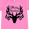 thumbnail image 4 of Inktastic Merry Christmas Reindeer Antlers with Ornaments Boys or Girls Baby Bodysuit, 4 of 5
