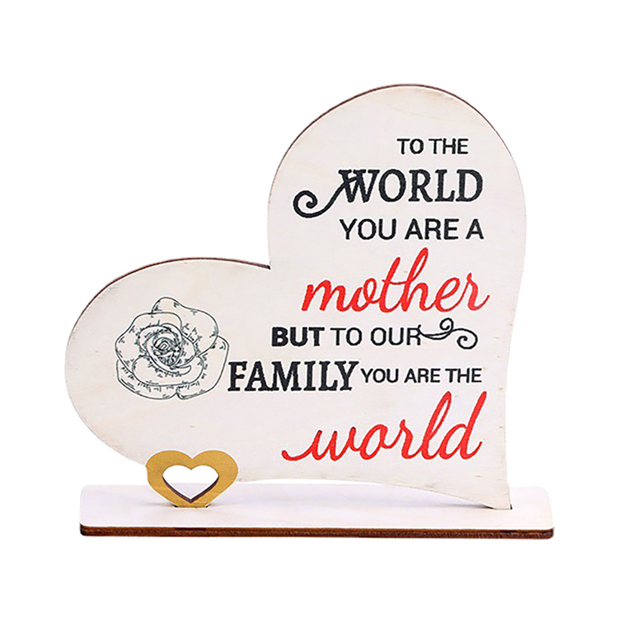 Mothers Day Birthday Gifts for Mum from Daughter Son, Heart Shape