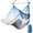 Blue/White, variant on Elegant Macrame Hanging Hammock Chair with Collapsible Metal Spreader Bar, Hand-Woven Soft-Spun Cotton Rope Swing Seat for Ultimate Comfort, Heavy-Duty Large Hammock Swing for Indoor, Bedroom, Patio,