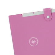 U Brands U-Eco 6 Pocket Expandable File Folder, Open Top Folder, Pink and Gray