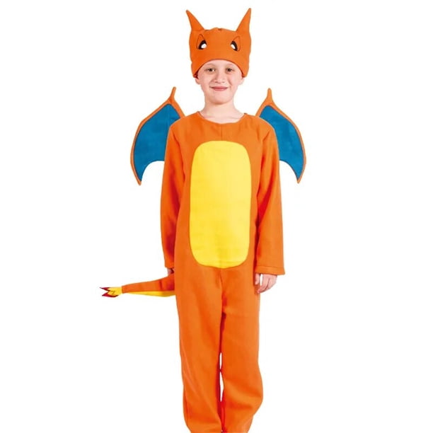 Pijama de felpa de Pokémon Charizard para niños, mono de una pieza, traje de dormir, traje de Halloween, traje de Cosplay cálido, invierno