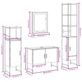 thumbnail image 4 of vidaXL 4 Piece Bathroom Cabinet Set Smoked Oak Engineered Wood, 4 of 5