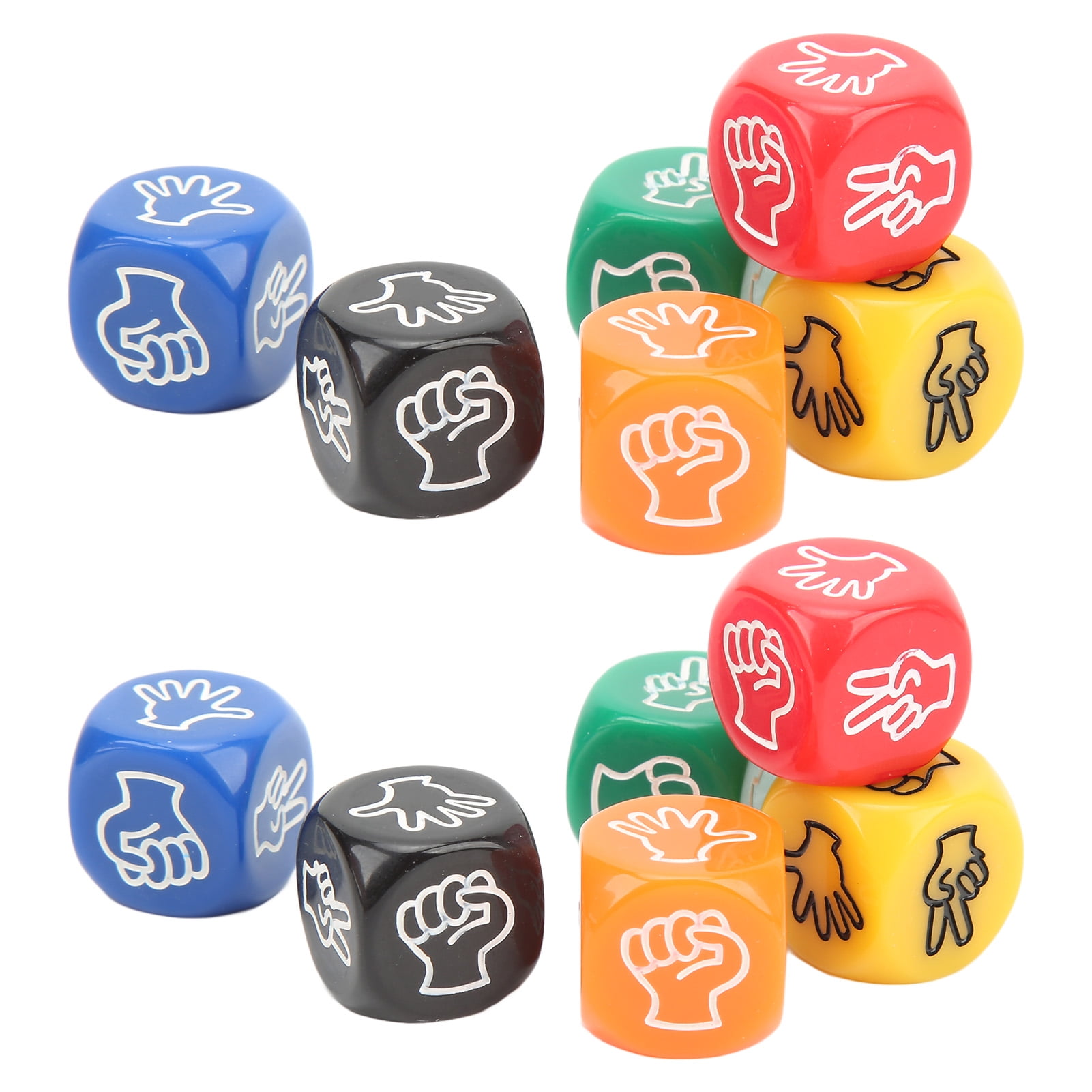 Dados de piedra papel y tijeras Ticfox 12 piezas juego de adivinanzas ...