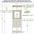 thumbnail image 7 of Homieasy 20.5'' - 96" W Closet System with Wooden Drawers and Hanging Rods(Cut to Fit), White Oak, 7 of 7