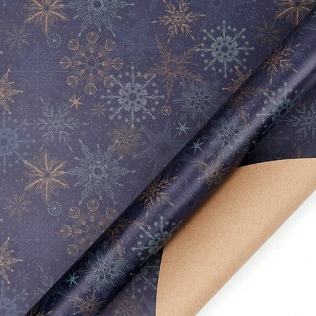 10 pcs Christmas Wrapping Paper Roll, 50X70CM Xmas Star Kiss First Snow Design for Christmas, Holiday, Birthday, Party