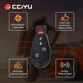 thumbnail image 4 of CCIYU X 1 Flip Key Fob with Key Blade 5 buttons Replacement for 08 09 10 11 12 13 14 15 for Volkswagen for Chrysler for Jeep for Dodge Series with FCC M3N5WY783X, 4 of 6