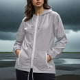 thumbnail image 3 of SHTXOZHI Rain Jacket Women Waterproof Lightweight Raincoat Windbreaker Outdoor Hooded Travel Coats, 3 of 6