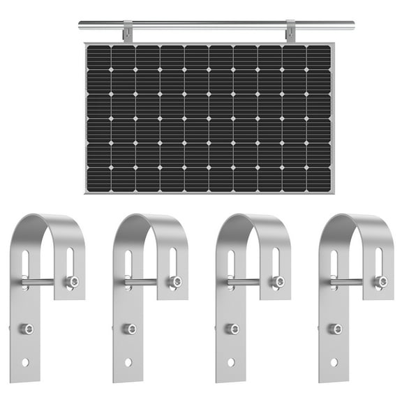 lkoopy 4Pcs Solar Panel Mounting Brackets Hook 304 Stainless Steel Balcony Power Station Mounting Hooks Accessories for Balcony Flat Roof