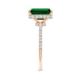 thumbnail image 3 of ANGARA Lab Grown 2.85 Ct Emerald-Cut Emerald Hidden Halo Engagement Ring for Women in 14K Rose Gold (Size-10x8mm) | May Birthstone, Anniversary, Jewelry Gift for Women | Lab-Grown Emerald Ring, 3 of 9