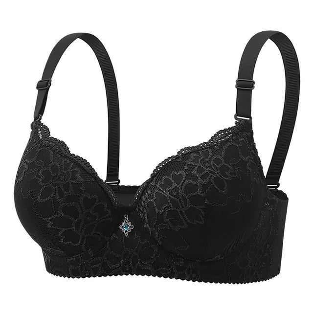 Abcnature Women Full Coverage Bras Lace Flower Gathered Together Plus Size Daily Bras Underwear no Rims