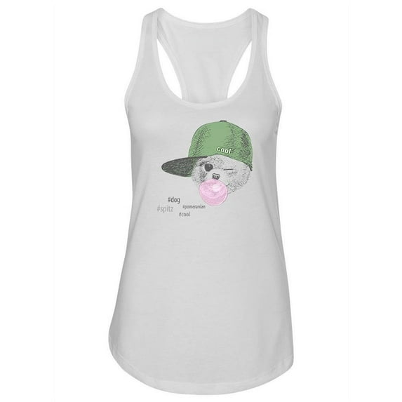 Pomeranian Wearing Cap Tank Women -Image by Shutterstock, Female Small