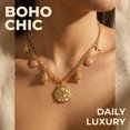 thumbnail image 4 of NICKSUN Boho Ocean Charm Necklace, 14K Gold Plated Starfish Seashell Dolphin Turtle Pendant Chain, Summer Beach Vacation Layered Statement Jewelry, 4 of 6