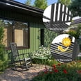 thumbnail image 3 of FICARTS High Back HDPE Outdoor Rocking Chair - All Weather Patio Porch Rocker with 44.92” Height (Black), 3 of 8