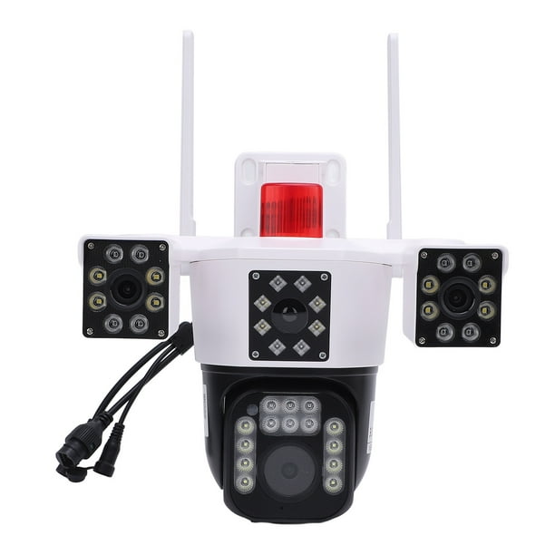 Cámara De Seguridad De 3 Lentes Para Exteriores, Cámara De Seguridad Para El Hogar, Cámara Inalámbrica, Detección Humana, Zoom 10x IP66, Resistente Al Agua, Visualización De