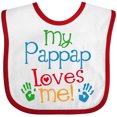 thumbnail image 3 of Inktastic My Pappap Loves Me Boys or Girls Baby Bib, 3 of 4