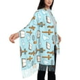 thumbnail image 4 of Lsque Happy Easte Pattern Women's Traditional Scarf Wrap Tassel Shawl Fringes Neck Head Shawl Retro Scarf, 4 of 8